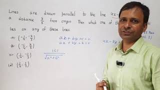 St Lines JEE 19 Lines are drawn parallel to the line 4x3y2  0 at a distance 35 form the origin [upl. by Arinay694]