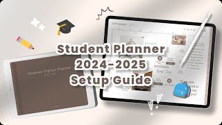 2024 2025 Student Digital Planner Setup Guide  iPad Digital Stickers Handwritten Font [upl. by Richma]