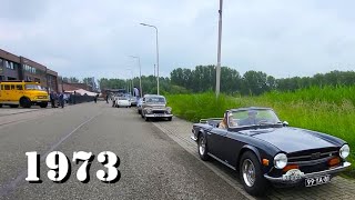 TRIUMPH TR 6 1973 Oldtimer Day Culemborg Expensive Classic Cars in good condition Retro Walk [upl. by Tennies937]