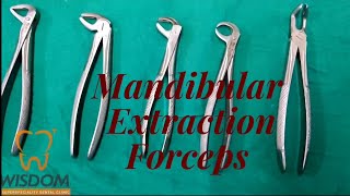 Mandibular Extraction Forceps  Identification Types and Uses [upl. by Dier]