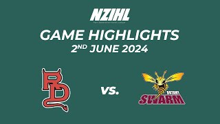 Game Highlights Canterbury Red Devils vs Botany Swarm  NZIHL 2nd June 2024 [upl. by Sucam]