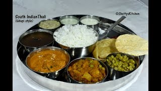 South Indian Thali  Veg thali recipe  South Indian menu Ideas [upl. by Urbain]