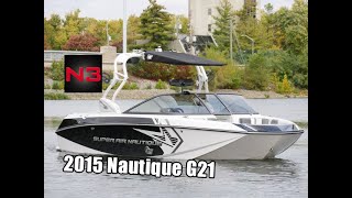 2015 Nautique G21  Onyx BlackSilver Cloud  On Water [upl. by Rorie]