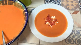 Gazpacho de sandía y queso feta una deliciosa y refrescante receta [upl. by Rengaw]