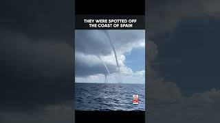 Four Stunning Waterspouts Spotted Off The Coast Of Spain [upl. by Namar972]