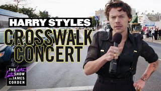 Harry Styles Performs a Crosswalk Concert [upl. by Llevron]