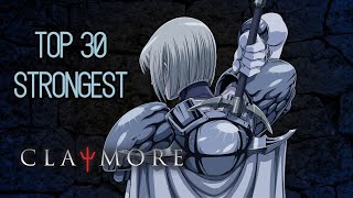 Top 30 Strongest Claymore Characters [upl. by Narik]