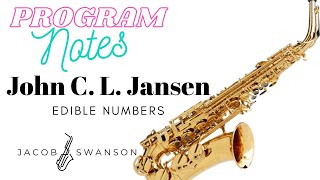 John C L Jansen  Edible Numbers Buffet Senzo Mana Mouthpiece [upl. by Chelsae28]