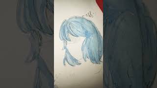 Bum bum bum 😔💔🥀 blue hair meme hehe👀 bum emo sketch lol fypシ゚viral [upl. by Nathalia100]