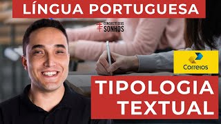 TIPOLOGIA TEXTUAL  LÍNGUA PORTUGUESA  CARTEIRO 2024  CORREIOS  IBFC [upl. by Vergil]