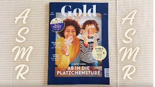 😴 ASMR Gold Magazin November durchblättern mit viel Knistersounds 🍁geflüstert [upl. by Saltzman171]