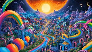 Psychedelic Trance mix II July 2024 Surrealism AI Graphic video [upl. by Jocko]