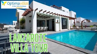 LANZAROTE VILLA TOUR  4 BED 3 BATH  PRIVATE POOL in Playa Blanca  OPTIMA VILLAS  CASA PISCINA [upl. by Ona902]