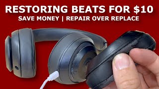 Replace Beats Studio Ear Pads for 10  REPAIR OVER REPLACE [upl. by Epilihp929]