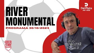 RIVER MONUMENTAL CON LITO COSTA FEBRE  PROGRAMA MIERCOLES 30 DE OCTUBRE [upl. by Luben]