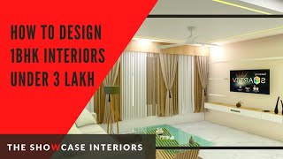 How to Design 1bhk Interiors Under 3 Lakh Budget  Affordable And Modern Interior [upl. by Venola]