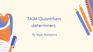 TAIM QUANTIFIERSDETERMINERS miq сертификация английский 2025 экзамен русскийсектор [upl. by Demmy]