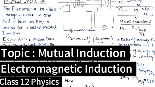 Mutual Induction  Electromagnetic Induction  Class 12 Physics [upl. by Eixam]