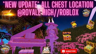 🌸NEWROYALE HIGH UPDATE💐 5 HIDDEN CHEST LOCATION IN ROYALEHIGH ROBLOX BY THE BEACH DIAMOND BEACH💖🌺 [upl. by Arndt]