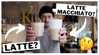 Latte VS Latte Macchiato VS Milchkaffee  l Milchschaum amp Unterschiede erklärt [upl. by Broder921]