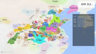 Spring and Autumn Period of China 770  476 BCE  Interactive History  Every Year  春秋时代 [upl. by Phipps]