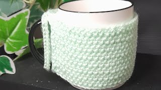 Tuto tricot cache mug [upl. by Jasen]