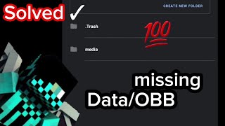 How to solve DataOBB folder missing problem Solved 💯💯 minefirebro [upl. by Nnyrb920]