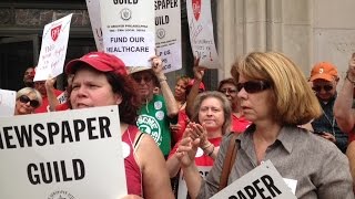 Philadelphia Inquirer amp Daily News CWA Newspaper Guild Workers Rally For A Fair Contract [upl. by Assinna113]