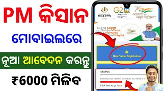 pm kisan new registration 2024  pm kisan online registration odisha  pm kisan new apply [upl. by Bollay988]