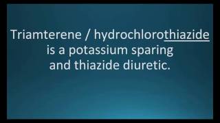 How to pronounce triamterene  hydrochlorothiazide Dyazide Memorizing Pharmacology Flashcard [upl. by Wichern]