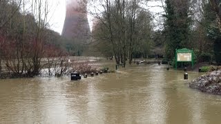 Severn River Flooding in Coalbrookdale amp Ironbridge Tues 11th Feb [upl. by Neerahs]