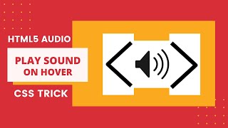 how to play a sound with CSS  Play Sound on hover  SRS CODE [upl. by Raynah727]