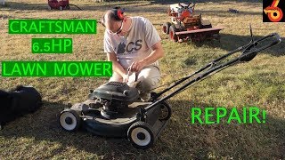 Craftsman Lawn Mower Not Running Fix [upl. by Enna339]