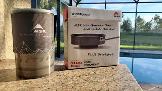 MSR Windburner Duo and skillet Review PLUS Breakfast [upl. by Oiralih]