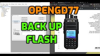 OPENGD77 RT3S Back Up Flash  Restore Original Firmware [upl. by Viviyan]