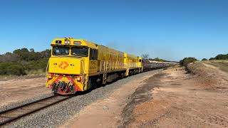 IMG 4641 P2503 P2517 5G50 empty grain to Carnamah climbing ex Dongara 311024 Video Phil Melling [upl. by Aynatan116]