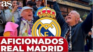 REAL MADRID  BORUSSIA DORTMUND  Los aficionados del MADRID ya están de previa en LONDRES [upl. by Nnylyahs]