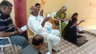 Devotees in Bhajan Satsang with Adhyaksha Maharaj  Ramakrishna Math and Mission Keesara [upl. by Brass]