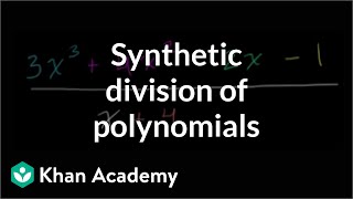 Synthetic division  Polynomial and rational functions  Algebra II  Khan Academy [upl. by Beattie]