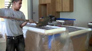 quotShades of Grayquot  How to make a countertop out of concrete in Glen Rose Tx [upl. by Emeric]