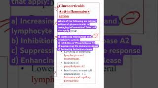 The primary actions of glucocorticoids in managing inflammation [upl. by Raoul]