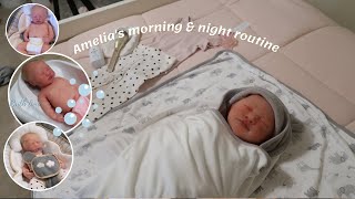 Silicone Baby Amelias Morning  Night Routine  calming no talking edition [upl. by Mail]