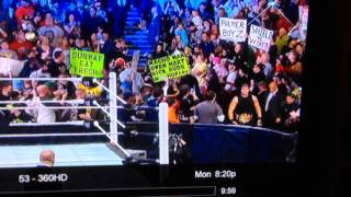 WWE SuperStar Seth Rollins botches Shield entrance FUNNY FAIL [upl. by Leanatan288]