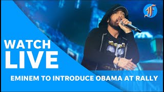 Live Eminem expected to introduce Barack Obama at Kamala Harris rally in Detroit [upl. by Fleeman]