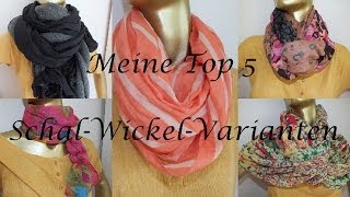 Schal binden  Meine Top 5 Wickel Varianten [upl. by Sumaes168]