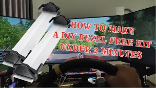 How to Make a DIY Bezel Free Kit under 2 minutes simracing motionsimulator [upl. by Desmond227]