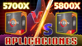 🔥Ryzen 7 5700x Vs Ryzen 7 5800x  Rendimiento en Aplicaciones [upl. by Ocsecnarf]