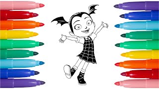 Vampirina da colorare  Colori e disegni per bambini  Come colorare il disegno di Vampirina [upl. by Aeneus103]