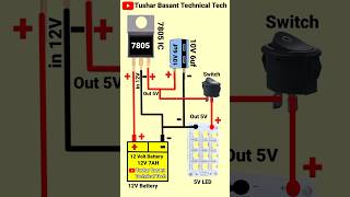 12 To Convert 5 Volt DC 7805 Regulator IC DIY Project shorts [upl. by Phelgen]