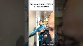 Salman Khan Spotted at Airport Security Measures Captured by Paparazzi  Video [upl. by Kara-Lynn]